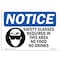 Signmission OSHA Sign, Glasses Required In This With Symbol, 10in X 7in Rigid Plastic, 10" W, 7" H, Landscape OS-NS-P-710-L-18182 - alternate 1